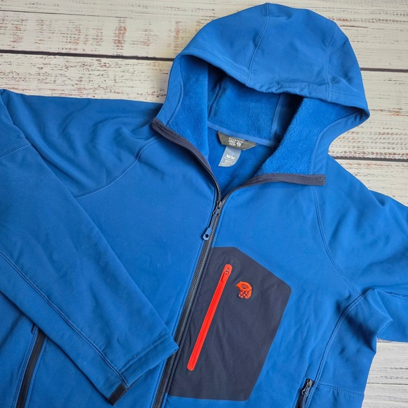 Mountain Hardwear Other - Mountain Hardwear Mens Medium Keele Hoody Softshell Fleece Lined Full Zip Jacket